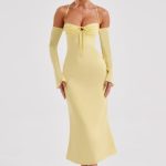Dulce Midi Dress - Lemon - Image 5