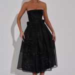 Marissa Midi Dress - Black Sparkle - Image 8