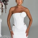 Jacquie Mini Skirt - Ivory - Image 3