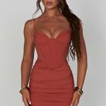 Nyla Mini Dress - Rust - Image 5