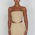 Jaz Mini Skirt - Beige - Image 7