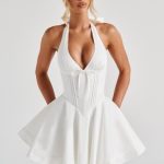 Doris Mini Dress - Ivory - Image 8
