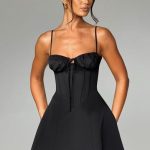 Lacey Mini Dress - Black
