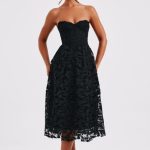 Ishani Midi Dress - Black - Image 5