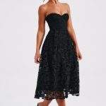 Ishani Midi Dress - Black - Image 6