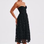 Ishani Midi Dress - Black - Image 9