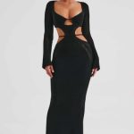 Nadine Maxi Dress - Black - Image 13