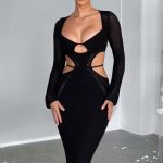 Nadine Maxi Dress - Black - Image 15