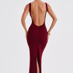 Lucinda Midi Dress - Burgundy - Image 2