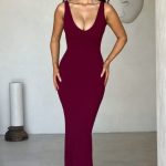 Lucinda Midi Dress - Burgundy - Image 3