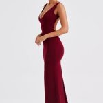 Lucinda Midi Dress - Burgundy - Image 6