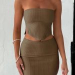 Jaz Mini Skirt - Mocha - Image 3