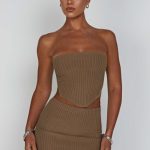 Jaz Mini Skirt - Mocha - Image 7