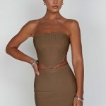 Jaz Mini Skirt - Mocha - Image 11