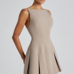 Rory Mini Dress - Taupe - Image 3