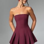 Bryony Mini Dress - Cherry Lacquer - Image 2