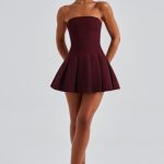 Bryony Mini Dress - Cherry Lacquer - Image 4