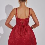 Emma Mini Dress - Red - Image 5