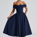 Miranda Midi Dress - Navy