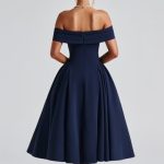 Miranda Midi Dress - Navy - Image 2