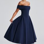Miranda Midi Dress - Navy - Image 4