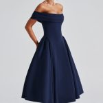 Miranda Midi Dress - Navy - Image 5