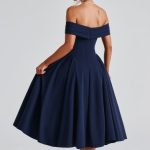 Miranda Midi Dress - Navy - Image 6