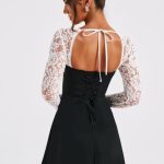 Jacinta Mini Dress - Black/White - Image 4