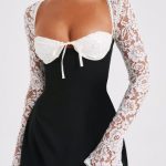 Jacinta Mini Dress - Black/White - Image 6