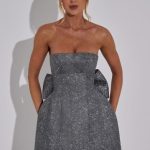 Alice Mini Dress - Grey Sparkle - Image 9