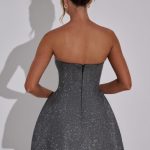 Alice Mini Dress - Grey Sparkle - Image 13