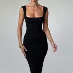 Malina Midi Dress - Black - Image 3