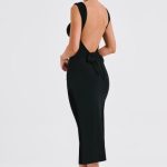 Malina Midi Dress - Black - Image 5