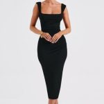 Malina Midi Dress - Black - Image 7