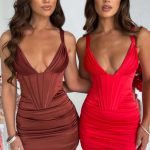 Izabella Mini Dress - Red - Image 10