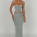 Yazmin Maxi Skirt - Steel - Image 5