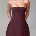 Asha Mini Dress - Brown - Image 8