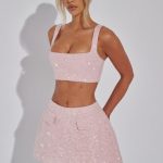 Kiri Mini Skirt - Blush - Image 12