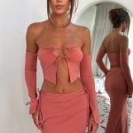 Tana Maxi Skirt - Rose Pink - Image 4