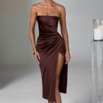 Inez Midi Dress - Chocolate