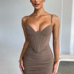 Nyla Mini Dress - Mocha - Image 2