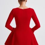 Megan Mini Dress - Red - Image 4