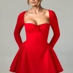 Megan Mini Dress - Red - Image 9
