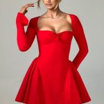 Megan Mini Dress - Red - Image 14