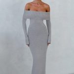 Beverley Knit Maxi Dress - Light Grey Marl