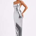 Talisa Maxi Dress - Gunmetal - Image 5