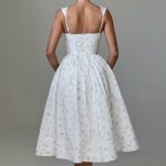 Marlena Midi Dress - White Multi Floral Print - Image 3