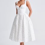 Marlena Midi Dress - White Multi Floral Print - Image 6