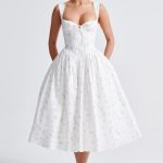 Marlena Midi Dress - White Multi Floral Print - Image 7