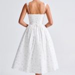 Marlena Midi Dress - White Multi Floral Print - Image 9